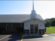 Landmark Free Will Baptist Church's front entrance